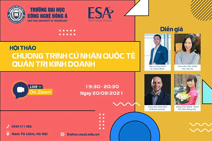 HỘI THẢO TRỰC TUYẾN "CHƯƠNG TRÌNH CỬ NHÂN QUỐC TẾ: CHUYÊN NGÀNH QUẢN TRỊ KINH DOANH" 1 1 Poster 1