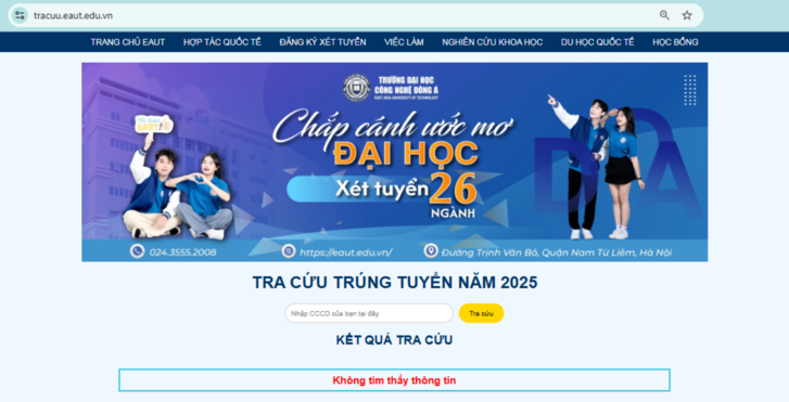 Hướng dẫn tra cứu kết quả trúng tuyển của Trường Đại học Công nghệ Đông Á năm 2025 4 huong-dan-tra-cuu-ket-qua-trung-tuyen-cua-truong-dai-hoc-cong-nghe-dong-a-nam-2025