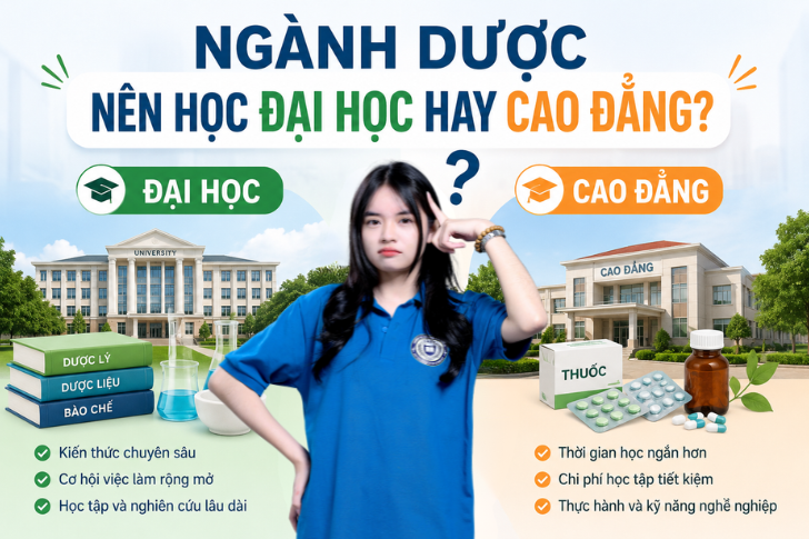 NGÀNH DƯỢC NÊN HỌC ĐẠI HỌC HAY CAO ĐẲNG?